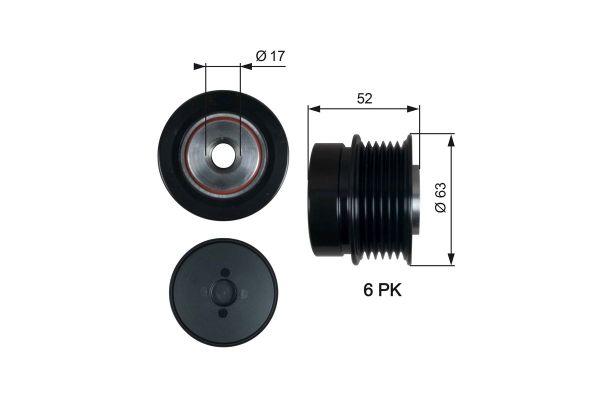 Alternatör Kasnağı  GATES OAP7187