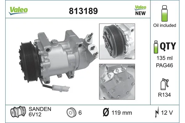 Klima Kompresörü  VALEO 813189