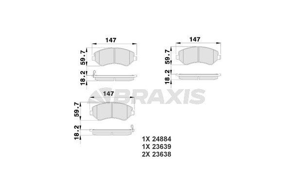 Fren Disk Balata Ön Jeep Cherokee (KJ)(2002->)  BRAXIS AB0217