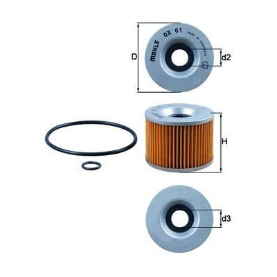 Yağ Filtresi  MAHLE OX 61D