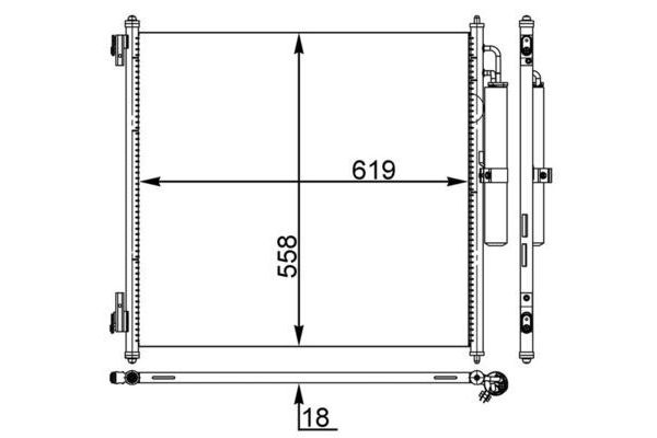 Klima Radyatörü  Land Rover Range Rover Sport (2013->)  MAHLE AC 37 000S