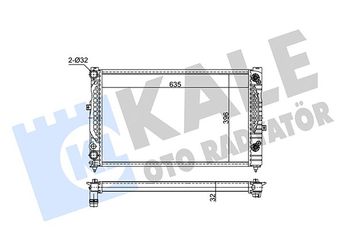 Su Radyatörü  KALE 349240  1640087402 1640087402000 1640087418 4B0121251T 8D0121251BE 8D0.121.251 BE 8D0121251M 8D0.121.251 M 8D0121251AS