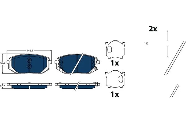 Fren Disk Balata Ön Kia EV6 (CV)(2021->)  TRW GDB2495BTE