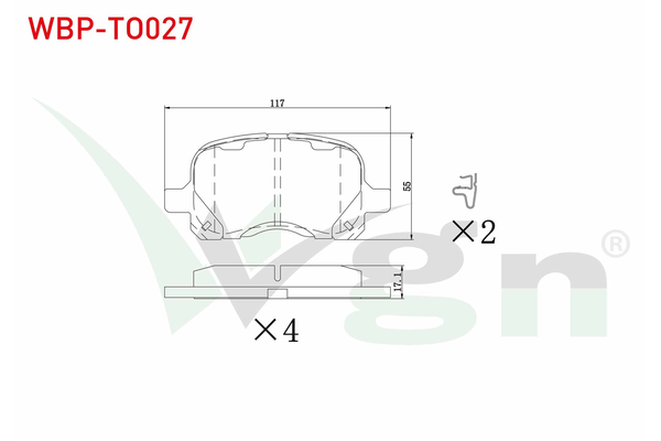 Fren Disk Balata Ön WGN WBP-TO027