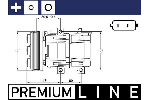 Klima Kompresörü  Jaguar X-Type (06.2001->)  MAHLE ACP 101 000P