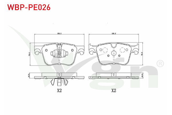 Fren Disk Balata Ön WGN WBP-PE026