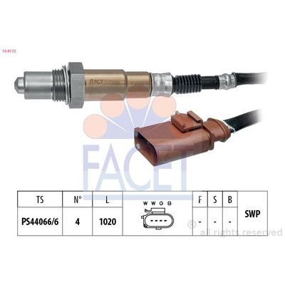 Oksijen (Lambda) Sensörü  Audi Q7 (4L)(03.2006->)  FACET 10.8172
