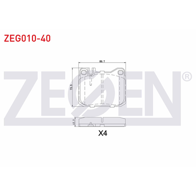 Fren Disk Balata Ön ZEGEN ZEG010-40