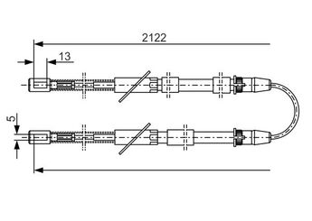 El Fren Teli Arka Sağ veya Sol BOSCH 1 987 482 010  1987482010 21213508180 2121 3508180 21233508180 2123 3508180