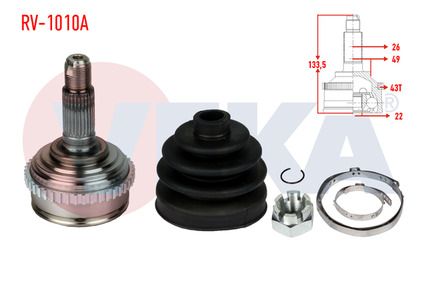 Aks Kafası Ön Dış Sağ veya Sol VEKA RV-1010A