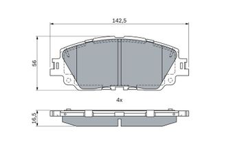 Fren Disk Balata Ön BOSCH 0 986 424 899   DAA0446533480 LEX0446533480 LEX0446576010 LEX446576010 TOY0446533480 TOY0446576010 TOY446576010 DAA 446533480 04465 33480 0446533480 446576010 0446576010 04465 76010