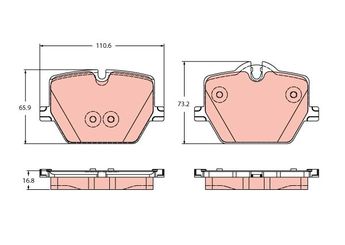 Fren Disk Balata Arka TRW GDB2419  34206888835 34 20 6 888 835 6888835 6 888 835 4466WAA03 04466-WAA03