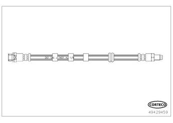 Fren Hortumu Ön Sağ veya Sol CORTECO 49429459  1347217 98AG2078AF