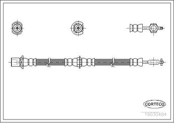 Fren Hortumu Ön Sağ veya Sol CORTECO 19030484  19030484 9094702461