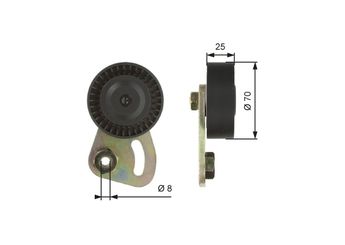Vantilatör Kayış Gergi Rulmanı  GATES T39019  64552245584PQG100340L 64552245584 PQG100340L PQG100340L PQG100210 PQG100340