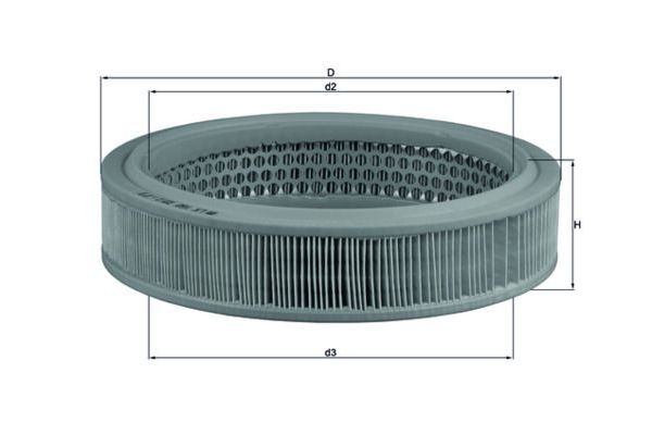 Hava Filtresi  Seat Ibiza (03.1985->)  MAHLE LX 160