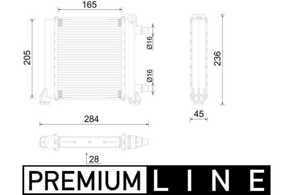 Su Radyatörü  BMW X1 Serisi (E84)(2009->)  MAHLE CR 2596 000P