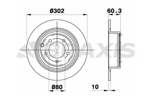 Fren Disk Ayna Arka Sağ ve Sol Jeep Patriot (MK)(2007->)  BRAXIS AE0634