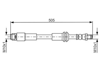 Fren Hortumu Ön Sağ veya Sol BOSCH 1 987 481 675  A2464200248 2464200248 246 420 02 48 A 246 420 02 48
