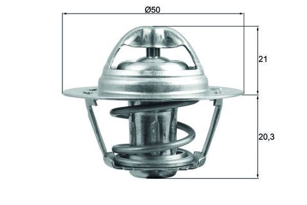 Termostat  Renault Clio III (08.2005->)  MAHLE TX 196 75D