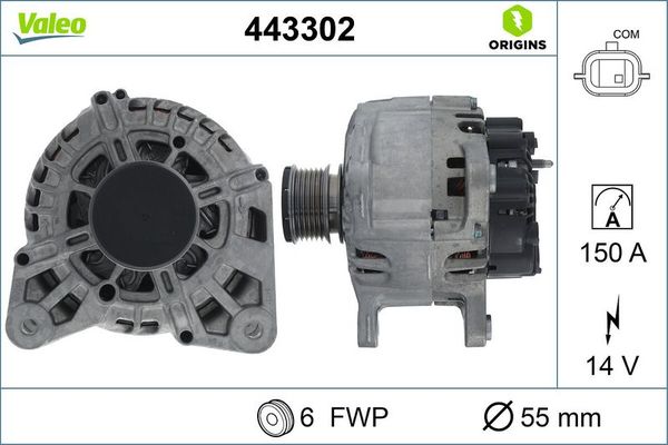 Alternatör  VALEO 443302