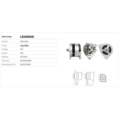 Alternatör  LUCAS ELEKTRIK LEA0060