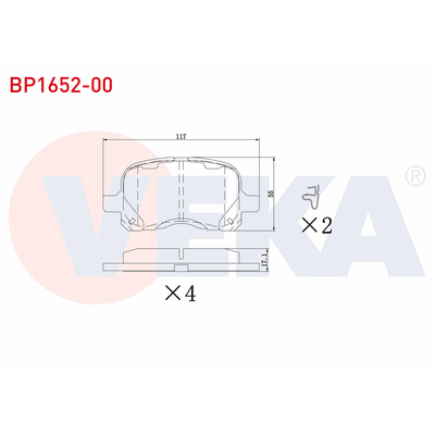 Fren Disk Balata Ön Toyota Corolla Combi SW (E11)(1997->)  VEKA BP1652-00