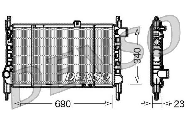 Su Radyatörü  DENSO DRM44003