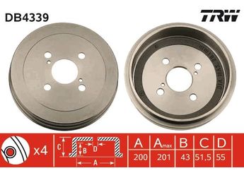 Kampana Arka Sağ veya Sol TRW DB4339  424310D010 42431-0D010