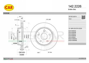 Fren Disk Ayna Ön Sağ ve Sol FIAT ORJINAL K52010080AE  K52010080AE 52010080AA 52010080AB 52010080AC 52010080AE 52010080AI K52010080AA K52010080AB K52010080AC K52010080AI