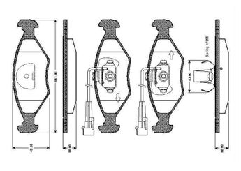 Fren Disk Balata Ön BOSCH 0 986 TB2 157  986TB2157 0 986 TB2 157 71738156 71738157 77362175 77362310 9947996 9948037