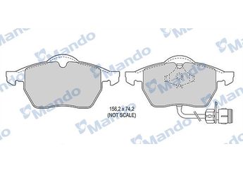 Fren Disk Balata Ön MANDO MBF015119  4A0615115A 4A0 615 115 A 8D0698151A 8D0 698 151 A 8D0698151C 8D0 698 151 C 8D0615116D 8D0 615 116 D 8D0698151F 8D0 698 151 F