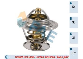 Termostat 87 °C  BITAPART BVO204001  44121113 1002788 1031881 1096699 95VW8575AA 95VW-8575-AA 95VW8575AB 95VW-8575-AB 95VW8575AC 95VW-8575-AC 95VW8575CA 95VW-8575-CA 044 121 113 3G121111A 03G 121 111 A 3G121113A 03G 121 113 A