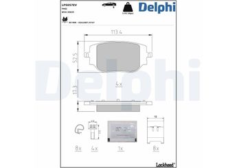 Fren Disk Balata Arka DELPHI LP5057EV  1673597480 155253722 SU001B2799
