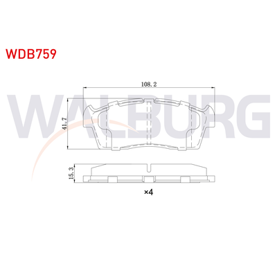 Fren Disk Balata Ön Citroen C-ZERO (08.2010->)  WALBURG WDB759