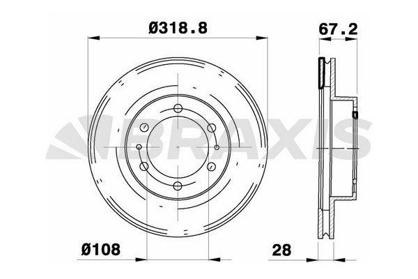 Fren Disk Ayna Ön Sağ ve Sol Toyota Hilux (KUN)(2005->)  BRAXIS AE0546