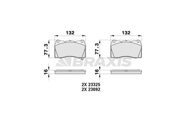 Fren Disk Balata Ön Opel Insignia A (2008->)  BRAXIS AB0422