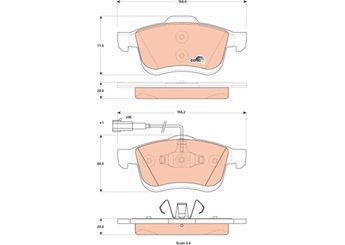 Fren Disk Balata Ön MAGNETI MARELLI 363700201808  363700201808 77364929 77365796 1605293 16 05 293 95518219