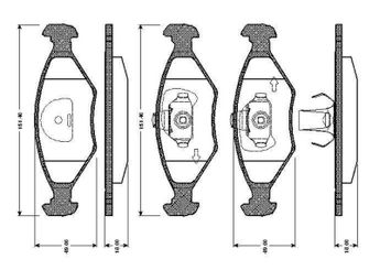 Fren Disk Balata Ön BOSCH 0 986 TB2 605  986TB2605 0 986 TB2 605 55170758 71738155 71738158 77362171 77362311 9948038 9949124