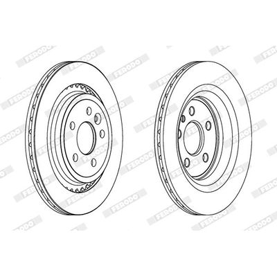 Fren Disk Ayna Arka Sağ ve Sol Volvo XC70 (04.2007->)  FERODO DDF1681C