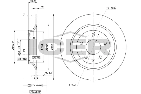 Fren Disk Ayna Arka Sağ ve Sol AYD 50577
