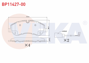 Fren Disk Balata Ön VEKA BP11427-00  BK212K021AB 1842632 3H23D05 03H23D05 1763915 1 763 915 1 842 632 1916326 1 916 326 2162266 2 162 266 2221820 2 221 820 BK212K021AA BK21-2K021-AA BK21-2K021-AB BK212K021AC BK21-2K021-AC BK212KB021AA BK21-2KB021-AA BK212KB021AC BK21-2KB021-AC BK2J2K021AA BK2J-2K021-AA JK212K021GA JK21-2K021-GA KTJK212K021GA KTJK21-2K021-GA MEBK2J2K021AA MEBK2J-2K021-AA
