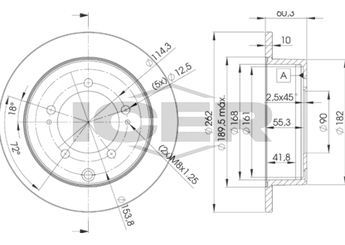 Fren Disk Ayna Arka Sağ ve Sol AYD 50770  MR493489 MB895200 MB 895200 MB928716 MB 928716 MR 493489