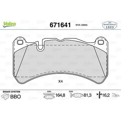 Fren Disk Balata Ön VALEO 671641