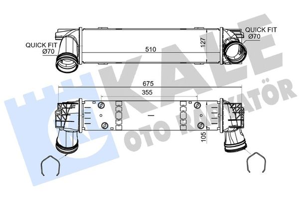 Turbo Radyatörü  BMW X1 Serisi (E84)(2009->)  KALE 376085