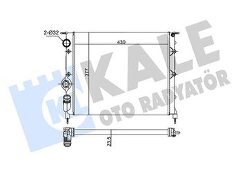 Su Radyatörü  KALE 246300  51733001 7700786444 77 00 786 444 7701047886 77 01 047 886 7701395092 77 01 395 092