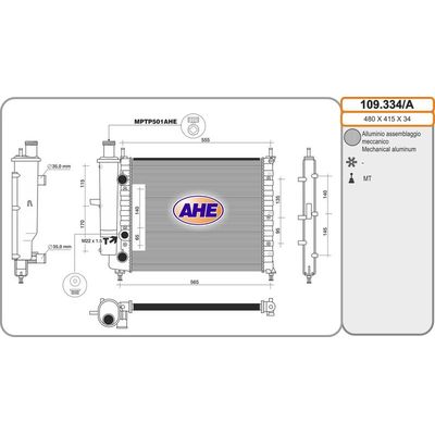 Su Radyatörü  Fiat Marea (185) Weekend (12.2001->)  FORD ORJINAL 4T168005GA