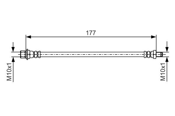 Fren Hortumu Arka Sağ veya Sol Toyota Avensis Verso (M20)(2001->)  BOSCH 1 987 481 527