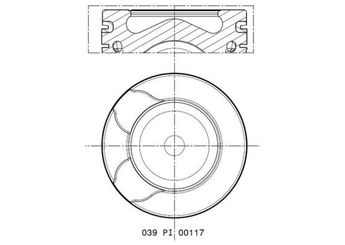 Piston (85.00MM-0.50)  MAHLE 039 PI 00117 002  41251610 41251610 41251610 41251610 4057635183154
