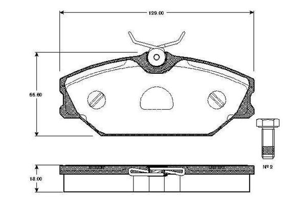 Fren Disk Balata Ön Renault Safrane (B54)(09.1996->)  BOSCH 0 986 TB2 106